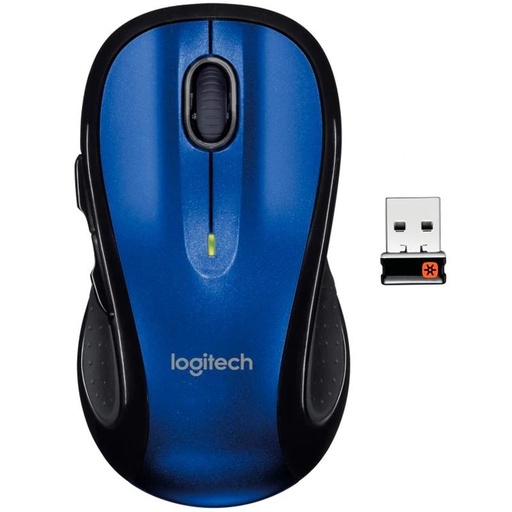 Mouse Ergonómico Logitech Láser M510, Inalámbrico, USB, Azul Unifying SKU: 910-002533