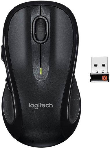 Mouse Ergonómico Logitech Láser M510, Inalámbrico, USB, Negro Unifying SKU: 910-001822