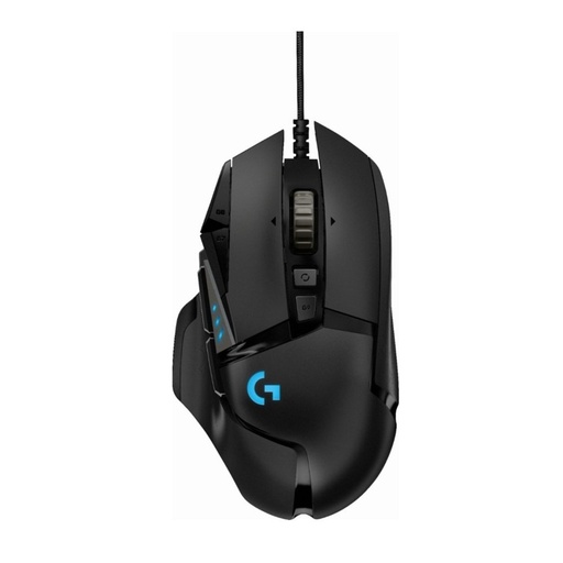 Mouse Gamer Ergonómico Logitech Óptico G502 Hero RGB, Alámbrico, USB, 16.000DPI, Negro SKU: 910-005550