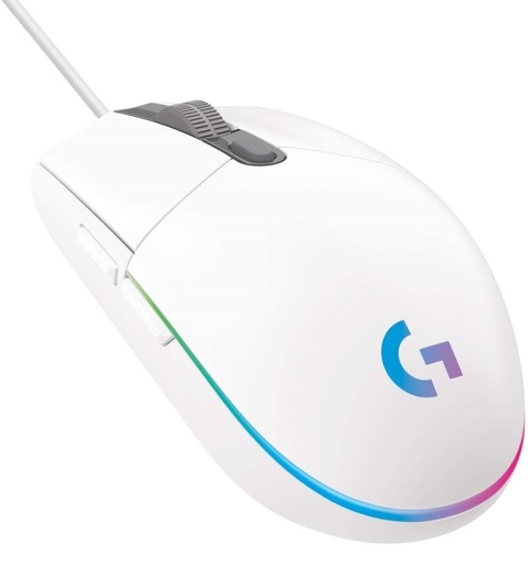 Mouse Gamer Logitech Óptico G203 LightSync, Alámbrico, USB, 8000DPI, Blanco SKU: 910-005794