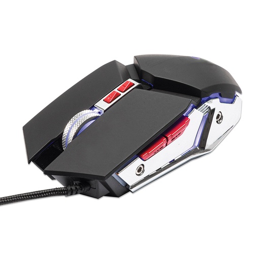 Mouse Gamer Manhattan Óptico, Alámbrico, USB, 3200DPI, Negro/Plata SKU: 179348