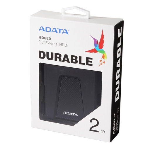 Disco Duro Externo Adata HD680, 2TB, USB, Negro - para Mac/PC SKU: AHD680-2TU31-CBK