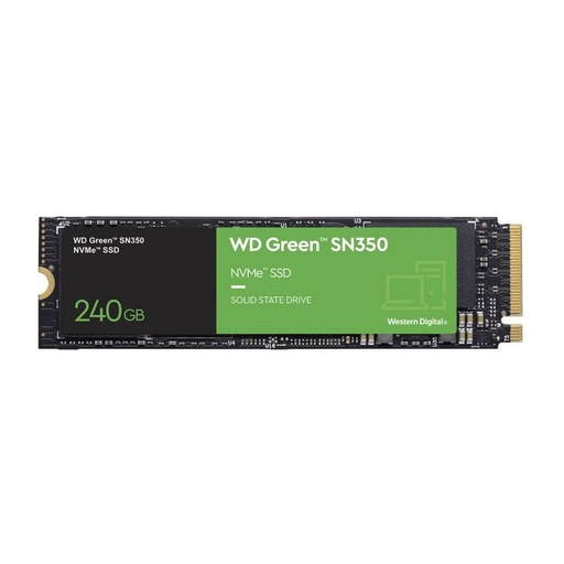 [WDS240G2G0C] SSD Unidad de Estado Sólido Western Digital Green SN350 de 240GB, M.2 PCIe Gen3 x4, NVMe 1.3 SKU: WDS240G2G0C