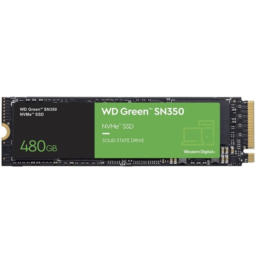 SSD Unidad de Estado Sólido Western Digital Green SN350 de 480GB, M.2 PCIe Gen3 x4, NVMe 1.3 SKU: WDS480G2G0C