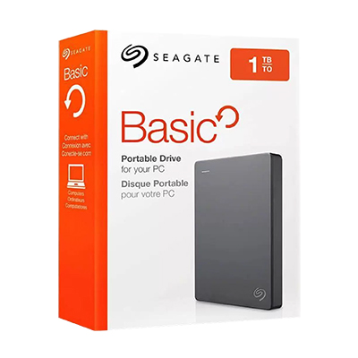 Disco Duro Externo Seagate Basic 2.5", 1TB, USB 3.0, Plata - para Mac/PC SKU: STJL1000400