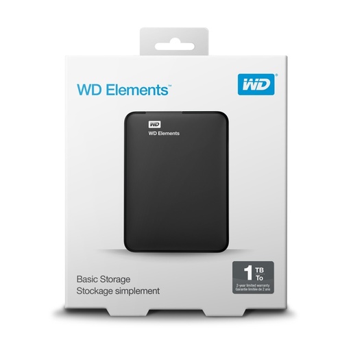 Disco Duro Externo Western Digital WD Elements Portátil 2.5'', 1TB, USB 3.0, Negro - para Mac/PC SKU: WDBUZG0010BBK-WESN