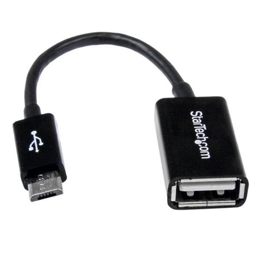 StarTech Cable Adaptador Micro USB Macho - USB A Hembra, 12cm, Negro SKU: UUSBOTG