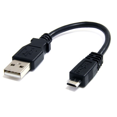 StarTech Cable Adaptador USB A Macho - Micro USB B Macho para Teléfono Celular, 15cm, Negro SKU: UUSBHAUB6IN