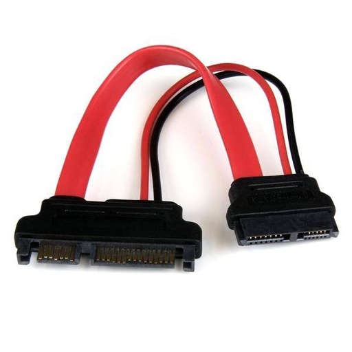 StarTech Cable Slimline SATA 13 pin Macho - SATA 7+15 pin Hembra, 15cm, Rojo SKU: SLSATAADAP6