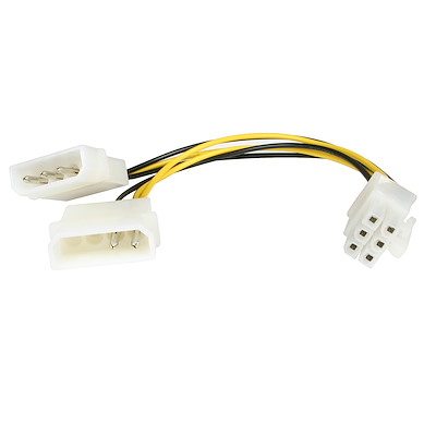 Startech Cable de Poder LP4 Molex - PCI Express 6-pin para Tarjeta de Video, 15cm SKU: LP4PCIEXADAP