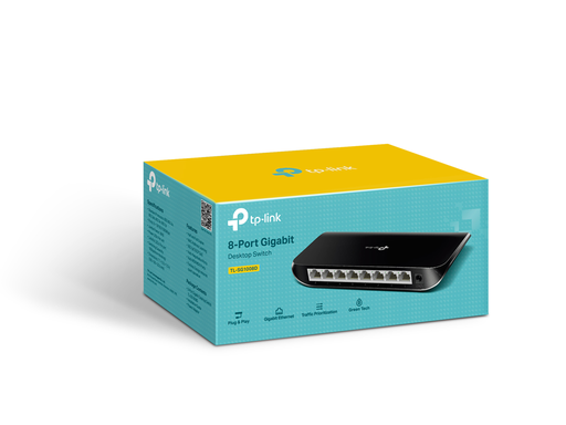 Switch TP-Link Gigabit Ethernet TL-SG1008D, 10/100/1000Mbps, 8 Puertos – No Administrable SKU: TL-SG1008D