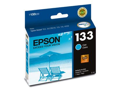 [T133220-AL] T133220-AL Cian Original Cartuho de Tinta Epson Stylus T22, T25, TX320F, TX120, TX123, TX125, TX130, TX133, TX135, TX235w, TX420w, TX420w 5ml SKU: T133220-AL