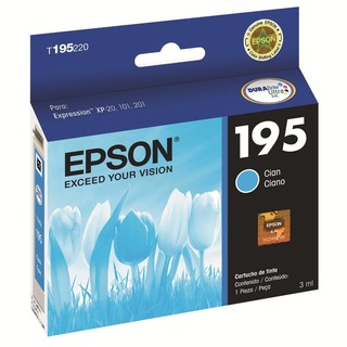 T195220-AL CYAN CARTUCHO TINTA ORIGINAL EPSON EXPRESSION XP-201/ XP-101/ XP-211 3ML