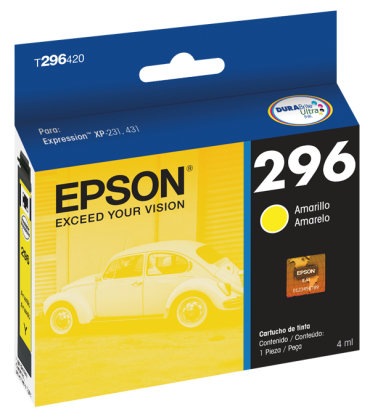 T296420-AL AMARILLO CARTUCHO TINTA ORIGINAL EPSON EXPRESSION XP-431/ XP-241/ XP-441/ XP-231 4ML