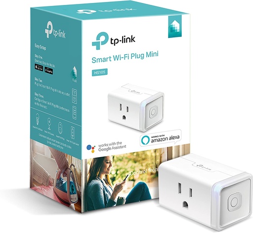 TP-Link Smart Plug HS105 V3.3, Wi-Fi, 1 Contacto, 15A, Blanco SKU: HS105 V3.3