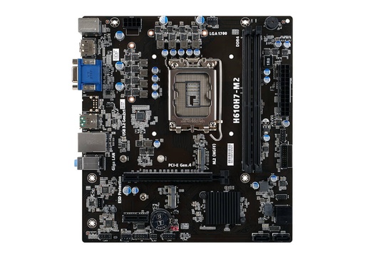 Tarjeta Madre ECS Micro-ATX H610H7-M2, S-1700, Intel H610, HDMI, 64GB DDR4 para Intel Motherboard SKU: H610H7-M2