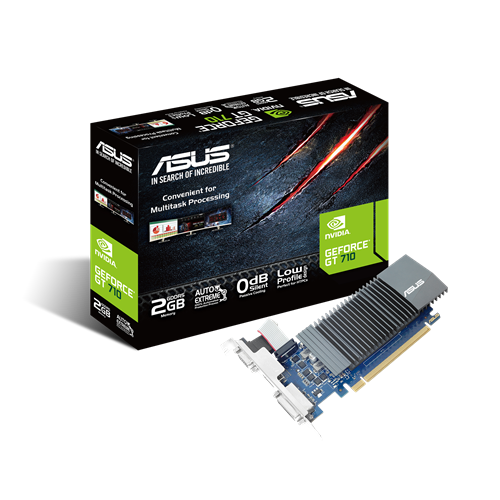 Tarjeta de Video ASUS NVIDIA GeForce GT 710, 2GB 64-bit GDDR5, PCI Express 2.0 SKU: GT710-SL-2GD5-CSM