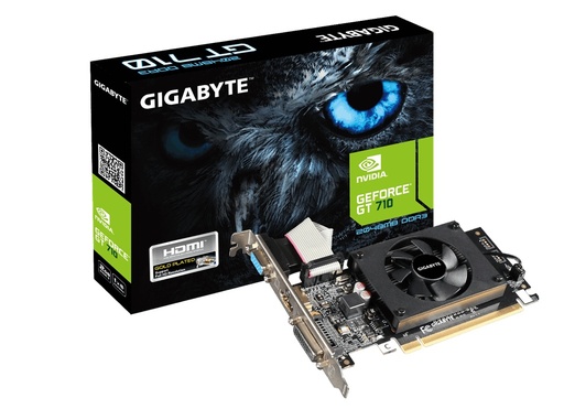 Tarjeta de Video Gigabyte NVIDIA GeForce GT 710, 1GB 64-bit GDDR5, PCI Express x8 2.0 SKU: GV-N710D5-1GL