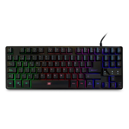 Teclado Gamer Vorago Start The Game RGB, Alámbrico, Negro (Español) SKU: KB-503