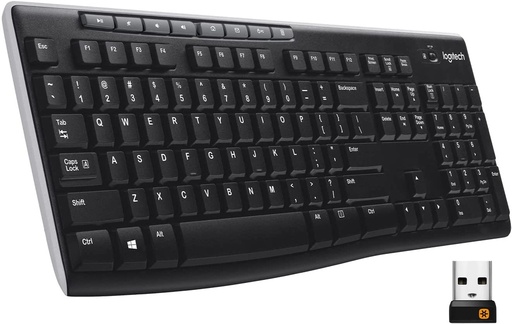 Teclado Logitech K270, Inalámbrico, USB 2.0, Negro (Español) SKU: 920-004426