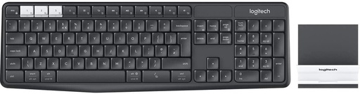 Teclado Logitech K375s Inalámbrico con Soporte Wireless/Bluetooth, Grafito/Blanco (Español) SKU: 920-008166