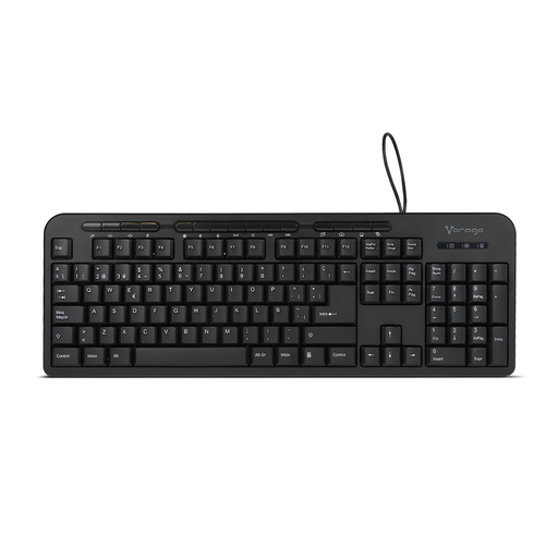 [KB-204] Teclado Vorago KB-204, 105 + 15 Teclas Multimedia, Alámbrico, USB, Negro (Español) SKU: KB-204